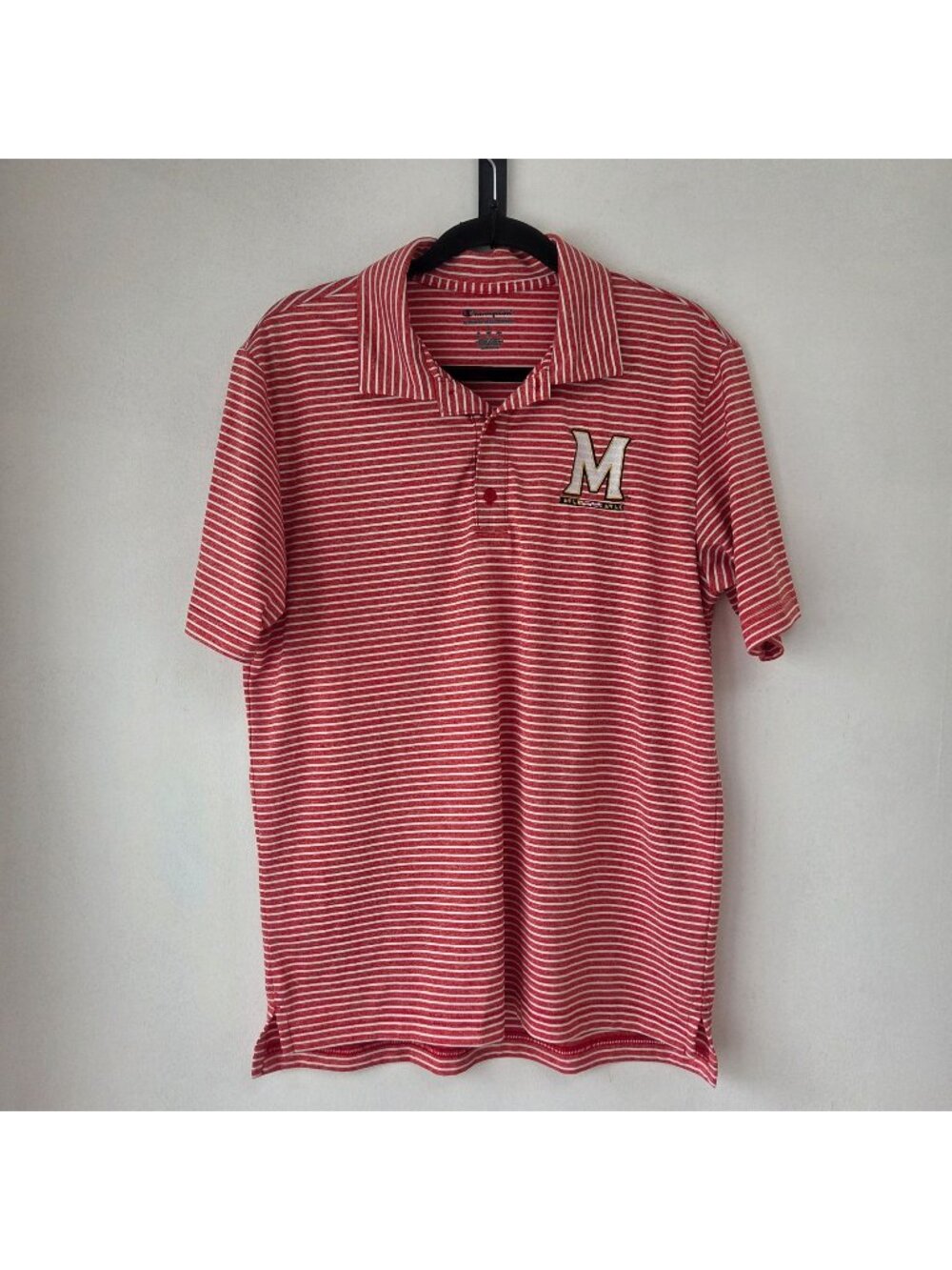 Champion University of Maryland Terrapin Short Sleeve Golf Polo Shirt Men's S
